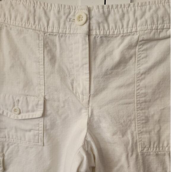 Izod White Cropped Capri Cargo Pants Size 4 - Picture 4 of 7